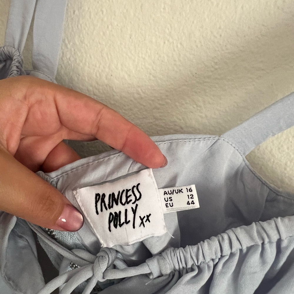 Princess Polly Light Blue Crop Top - Picture 5 of 5